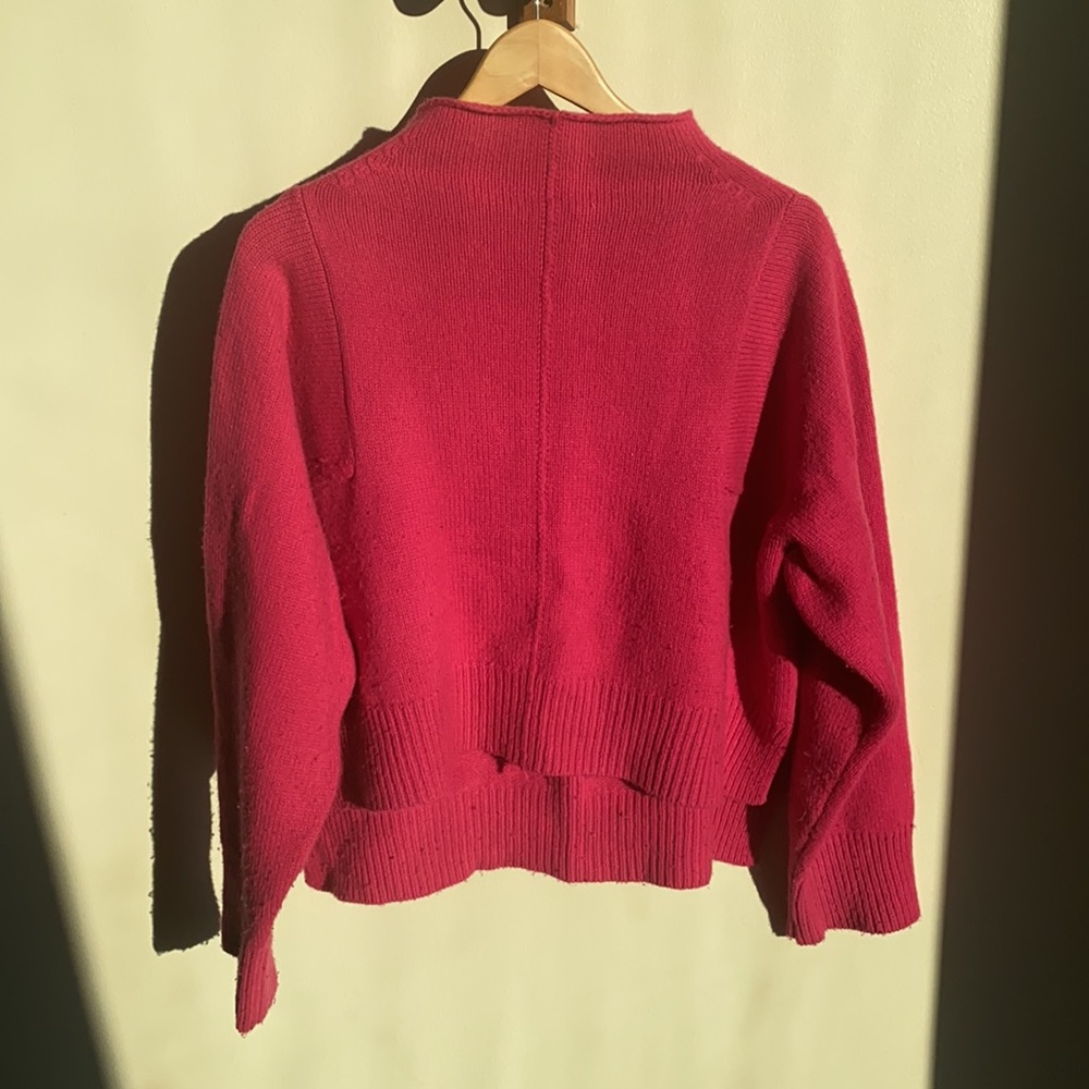 Fuchsia wide sleeve sweater
